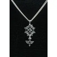 MOOYE ® - Collectie Zilveren Hugenotenkruis ketting hanger - bewegend