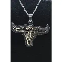 MOOYE ® - Collectie Zilveren Indiaan Stier kop hopi style ketting hanger