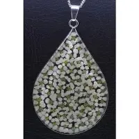 MOOYE ® - Collectie Zilveren Sneeuwkleed druppel groot ketting hanger