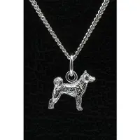 MOOYE ® - Collectie Zilveren Akita inu ketting hanger - klein