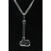 MOOYE ® - Collectie Zilveren Stenen bijl ketting hanger