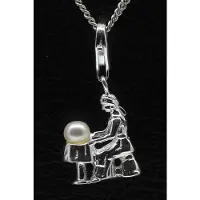MOOYE ® - Collectie Zilveren Waarzegster met parel hanger n bedel