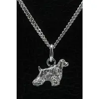 MOOYE ® - Collectie Zilveren Amerikaanse cocker spaniel ketting hanger - klein