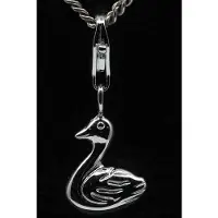MOOYE ® - Collectie Zilveren Zwaan middel hanger n bedel