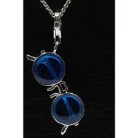 MOOYE ® - Collectie Zilveren Bril blauw hanger n bedel