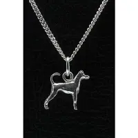 MOOYE ® - Collectie Zilveren Japanse terrier met staart ketting hanger - klein