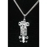 MOOYE ® - Collectie Zilveren Race auto ketting hanger - Formule 1