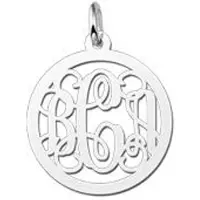 MOOYE ® - Collectie Zilveren Monogram 1 tot 3 Letters ketting hanger - klein