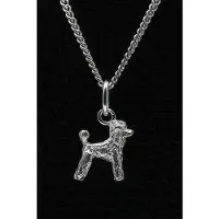 MOOYE ® - Collectie Zilveren Koningspoedel standaard ketting hanger - klein