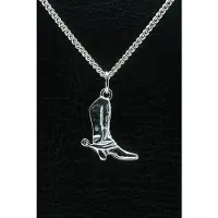MOOYE ® - Collectie Zilveren Cowboylaars ketting hanger