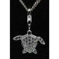 MOOYE ® - Collectie Zilveren Schildpad kristallen hanger n bedel