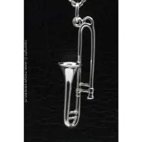 MOOYE ® - Collectie Zilveren Trombone middel ketting hanger