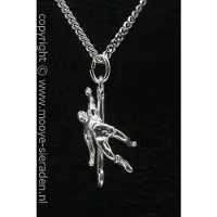 MOOYE ® - Collectie Zilveren Hoogspringer ketting hanger