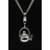 MOOYE ® - Collectie Zilveren Waterketel hanger n bedel