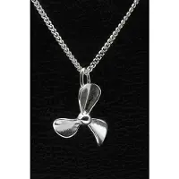 MOOYE ® - Collectie Zilveren Scheepsschroef ketting hanger - groot