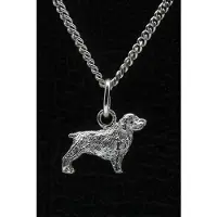 MOOYE ® - Collectie Zilveren Sussex spaniel ketting hanger - klein
