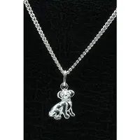 MOOYE ® - Collectie Zilveren Hondje zit ketting hanger