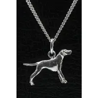 MOOYE ® - Collectie Zilveren Pointer ketting hanger - klein