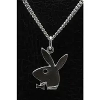 MOOYE ® - Collectie Zilveren Playboy Konijn ketting hanger