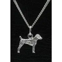 MOOYE ® - Collectie Zilveren Duitse jachtterrier ketting hanger - klein