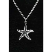 MOOYE ® - Collectie Zilveren Zeester ketting hanger - groot