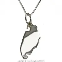 MOOYE ® - Collectie Zilveren Waddeneiland Texel ketting hanger