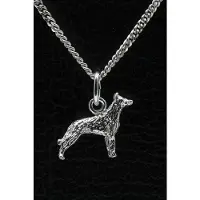 MOOYE ® - Collectie Zilveren Beauceron ketting hanger - oren gecoupeerd - klein