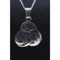 MOOYE ® - Collectie Zilveren Keltische knoop triangel ketting hanger