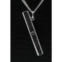 MOOYE ® - Collectie Zilveren Lineaal wiskunde ketting hanger