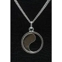 MOOYE ® - Collectie Zilveren Yin Yang halfopen ketting hanger