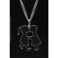 MOOYE ® - Collectie Zilveren Jongen en meisje ketting hanger