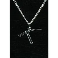 MOOYE ® - Collectie Zilveren Stratenmaker houweel ketting hanger - middel
