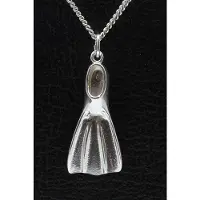 MOOYE ® - Collectie Zilveren Zwemvlies groot ketting hanger