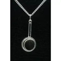 MOOYE ® - Collectie Zilveren Steelpan ketting hanger