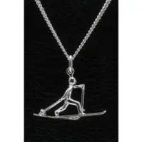 MOOYE ® - Collectie Zilveren Langlaufer ketting hanger