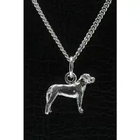MOOYE ® - Collectie Zilveren Japanse vechthond tosa ketting hanger - klein