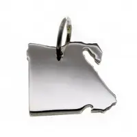 MOOYE ® - Collectie Zilveren Landkaart Egypte ketting hanger