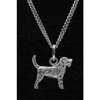 MOOYE ® - Collectie Zilveren Otterhound ketting hanger - klein
