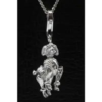 MOOYE ® - Collectie Zilveren Poedel bewegend hanger n bedel