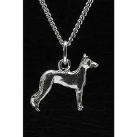 MOOYE ® - Collectie Zilveren Moonflower dog ketting hanger - klein