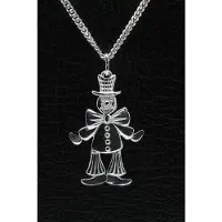 MOOYE ® - Collectie Zilveren Clown ketting hanger - bewegend