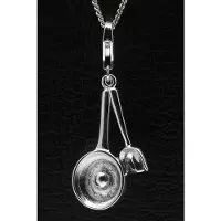 MOOYE ® - Collectie Zilveren Koekenpan en spatel hanger n bedel