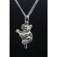MOOYE ® - Collectie Zilveren Koala beer op tak ketting hanger