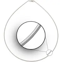 Trendjuwelier huiscollectie 1011443 Zilveren Ketting Omega Rond 1,0 mm