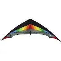 Elliot tweelijnsstuntkite Jet Stream Reloaded Rainbow 245 cm zwart