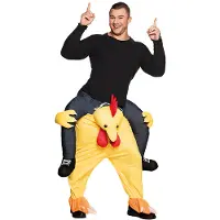 Boland Gedragen funny kip kostuum (geel en rood)