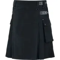 Black premium by emp - Gothic Midirok - Kilt - S tot 3XL - voor Mannen - zwart - Maat S