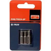 Bahco x3 bits t10h 25mm 1/4" dr standard | 59S/TR10-3P