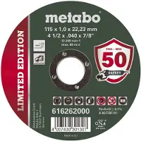 Metabo 616262000 Doorslijpschijf recht 115 mm 100 stuk(s) RVS