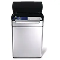 Simplehuman Rectangular Touch Bar Recycler 2 x 24 Liter Rvs